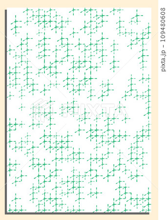 Vertical white abstract background with Green geometric structure, cover, title page of presentation, report, album in A4 format. Template layout for design of printed products. Vector banner 109480608