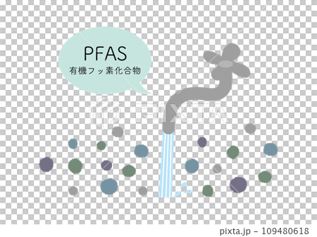 蛇口からPFASが検出されたイメージ、日本語あり、物質あり 109480618