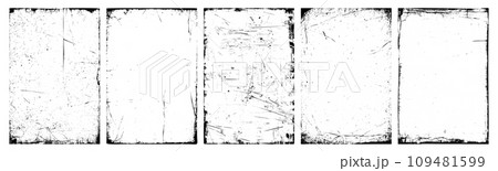 Vintage grunge paper texture. Old worn overlay distressed background. Torn and crumpled pattern for poster or vinyl album cover. Vector illustration of rough, dirty, grainy design. 109481599