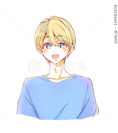 笑顔の男性 金髪のイラスト素材 [109481656] - PIXTA