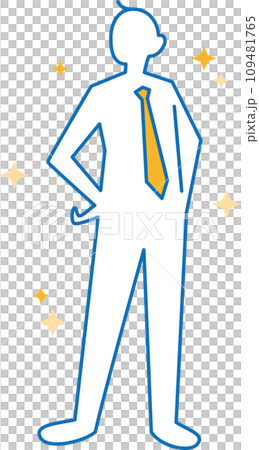 自信にあふれているビジネスマンのイラスト 109481765