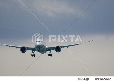着陸するジェット機 109482882