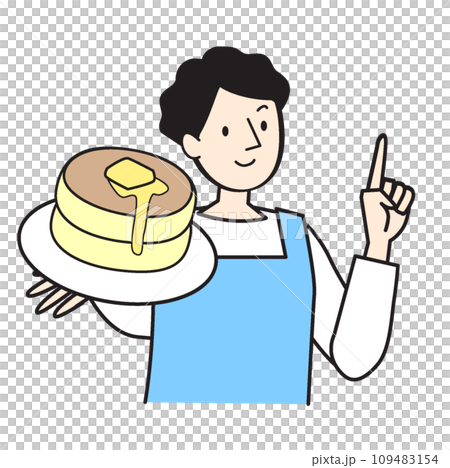 Simple person illustration man cooking 109483154
