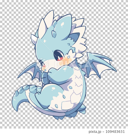 七彩龍人物插畫新年插畫 109483631