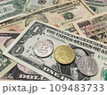 米ドルと通貨の外国為替のイメージ素材 109483733