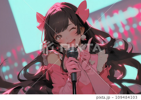 踊って歌うアイドル歌手 AI生成画像 踊って歌うアイドル歌手 AI生成画像 109484103