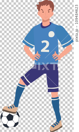 football player. Man Kicking Ball. Soccer Player. male characters playing football. 109484623