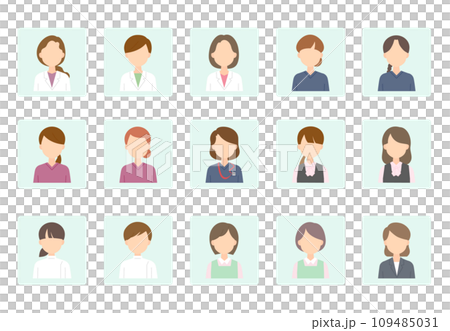 医療機関で働く人々のアイコンセット 109485031