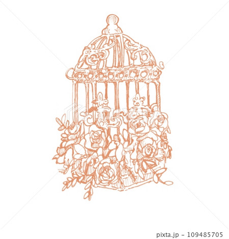 花鳥籠 オレンジ 花鳥籠 オレンジ 109485705