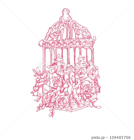花鳥籠 ピンク 花鳥籠 ピンク 109485706