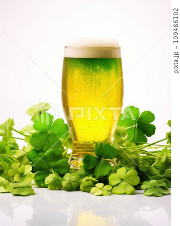 Composition for St. Patrick's Day isolated on white background 109486102