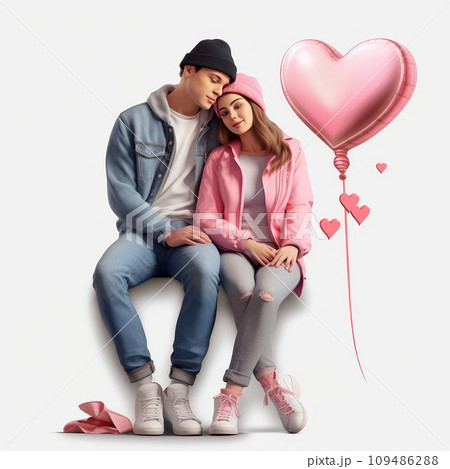 Lovers couple standing close. A man is hugging a woman isolated on white background Lovers couple standing close. A man is hugging a woman isolated on white background 109486288