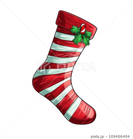 Christmas stocking isolated on white background Christmas stocking isolated on white background 109486404