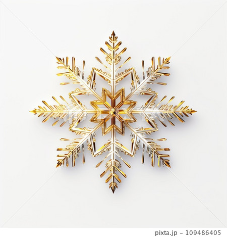 Snowflake isolated on white background. 109486405