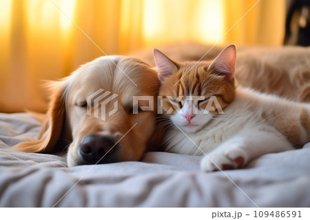 仲良しのワンちゃんネコちゃん 仲良しのワンちゃんネコちゃん 109486591