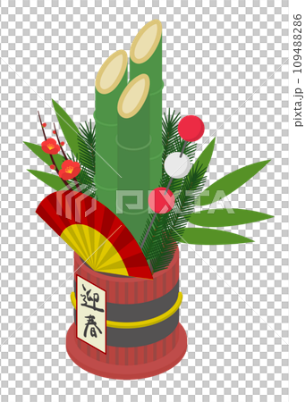 Isometric illustration: Kadomatsu 109488286
