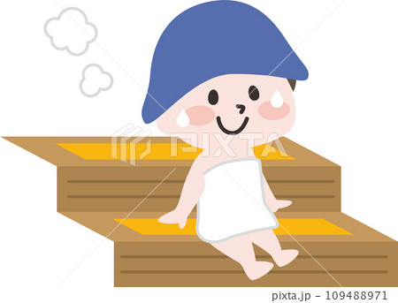 サウナで汗をかく人物 109488971