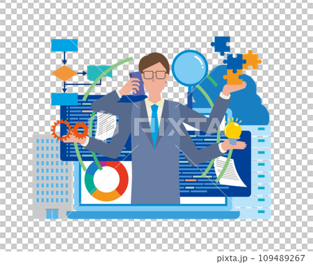 システムインテグレーターのイメージイラスト 109489267