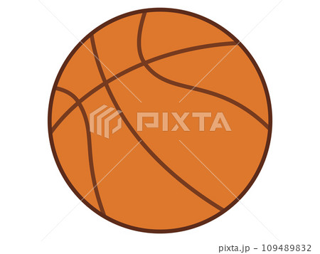 シンプルなバスケットボールのイラスト シンプルなバスケットボールのイラスト 109489832