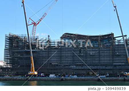 工事現場 神戸アリーナ建設現場風景 工事現場 神戸アリーナ建設現場風景 109489839