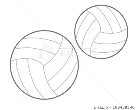 シンプルなバレーボールのイラスト 109489840
