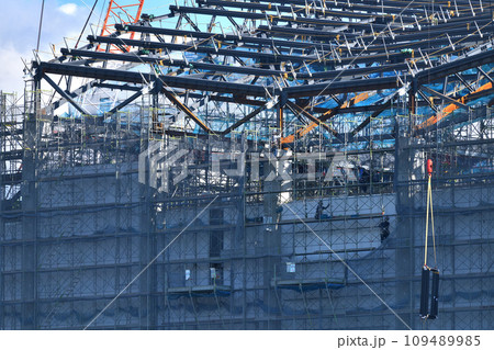 工事現場 神戸アリーナ建設現場風景 工事現場 神戸アリーナ建設現場風景 109489985