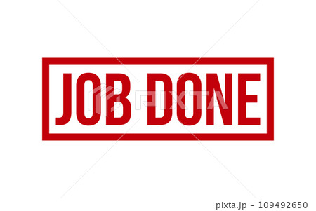 Job Done Rubber Stamp Seal Vector Job Done Rubber Stamp Seal Vector 109492650