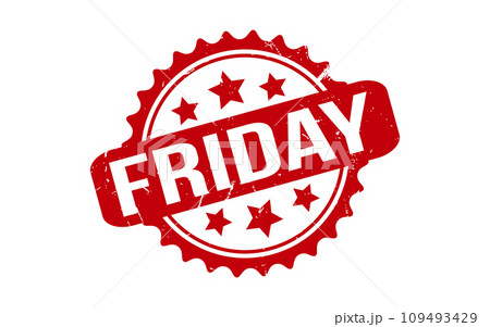 Friday Rubber Stamp Seal Vector Friday Rubber Stamp Seal Vector 109493429