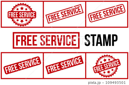 Free Service Rubber Stamp set Vector 109493501