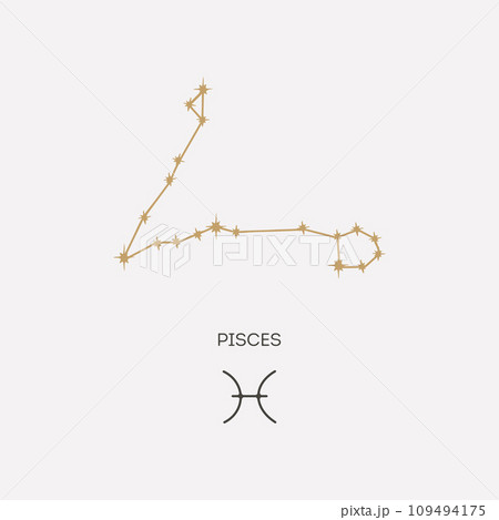 Pisces constellation vector illustration 109494175