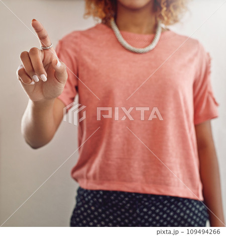 Woman, hand or finger for user interface or login system to internet access network or digital future. Dashboard, press or click gesture on virtual innovation, ux technology or cyber touch screen Woman, hand or finger for user interface or login system to internet access network or digital future. Dashboard, press or click gesture on virtual innovation, ux technology or cyber touch screen 109494266