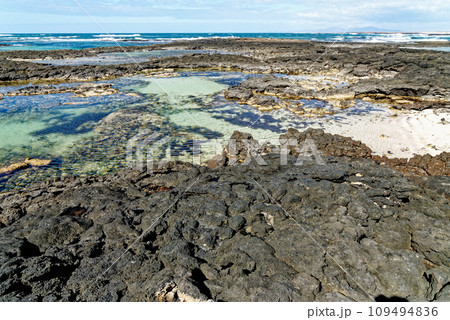 Natural tidal pools of The Playa de los Charcos beach - Fuerteventura 109494836