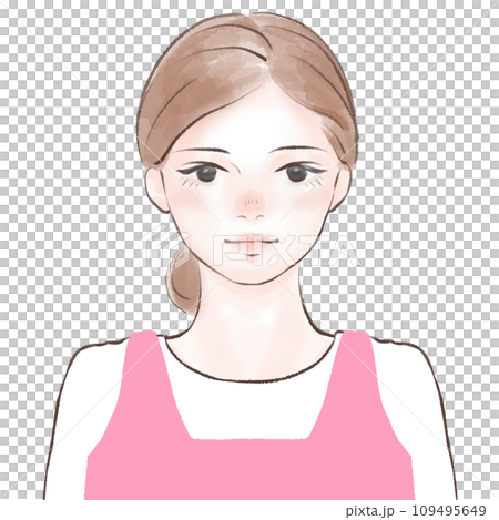 穿粉紅色圍裙的女人 109495649