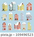 A set of several old houses 109496523