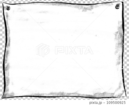 Monochrome illustration of pasted paper (hand-drawn ink illustration) Monochrome illustration of pasted paper (hand-drawn ink illustration) 109500925