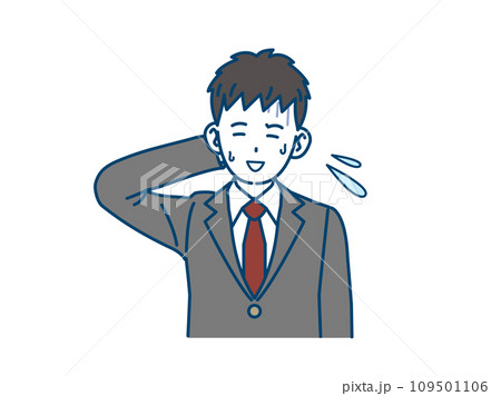 焦って動揺し困った表情をする中高生の男の子 109501106