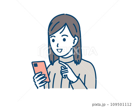 スマートフォンを使う中高生の女の子 109501112