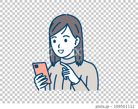 スマートフォンを使う中高生の女の子 109501112