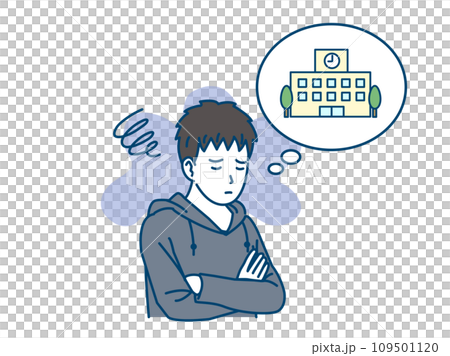 A middle school and high school boy who refuses to go to school and doesn't want to go to school. A middle school and high school boy who refuses to go to school and doesn't want to go to school. 109501120