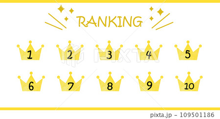 王冠ランキングアイコンに使えるイラスト2 109501186