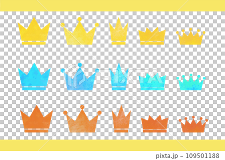 Illustrations that can be used as crown ranking icons 3 Illustrations that can be used as crown ranking icons 3 109501188
