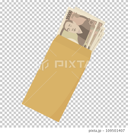 封筒に入ったお金のイラスト 109501407