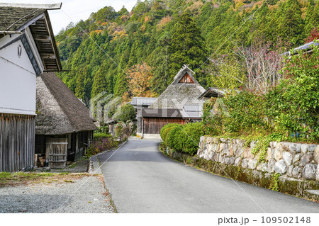 日本の原風景（秋の美山かやぶきの里） 109502148