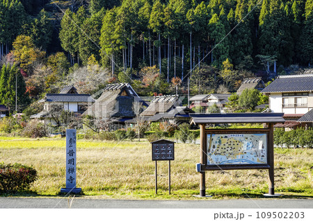 日本の原風景（秋の美山かやぶきの里） 109502203