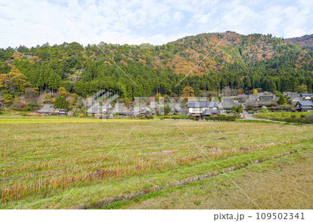 日本の原風景（秋の美山かやぶきの里）の写真素材 [109502341] - PIXTA