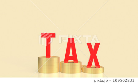 Tax on coins for Business concept 3d rendering 109502833