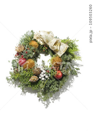 手作りクリスマスリース 手作りクリスマスリース 109503260