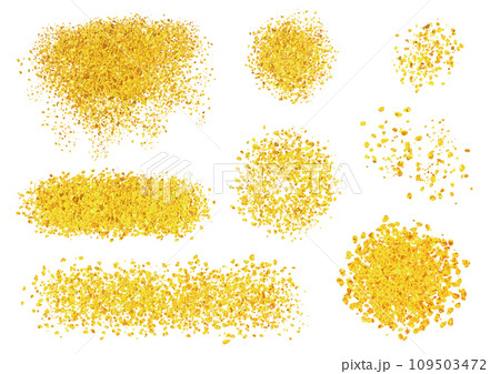 金のグリッターを散らしたような素材8点セット 109503472