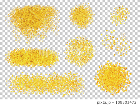 金のグリッターを散らしたような素材8点セット 109503472