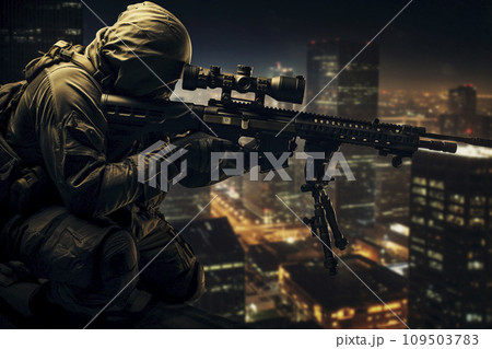 スナイパー ビル屋上にて スナイパー ビル屋上にて 109503783